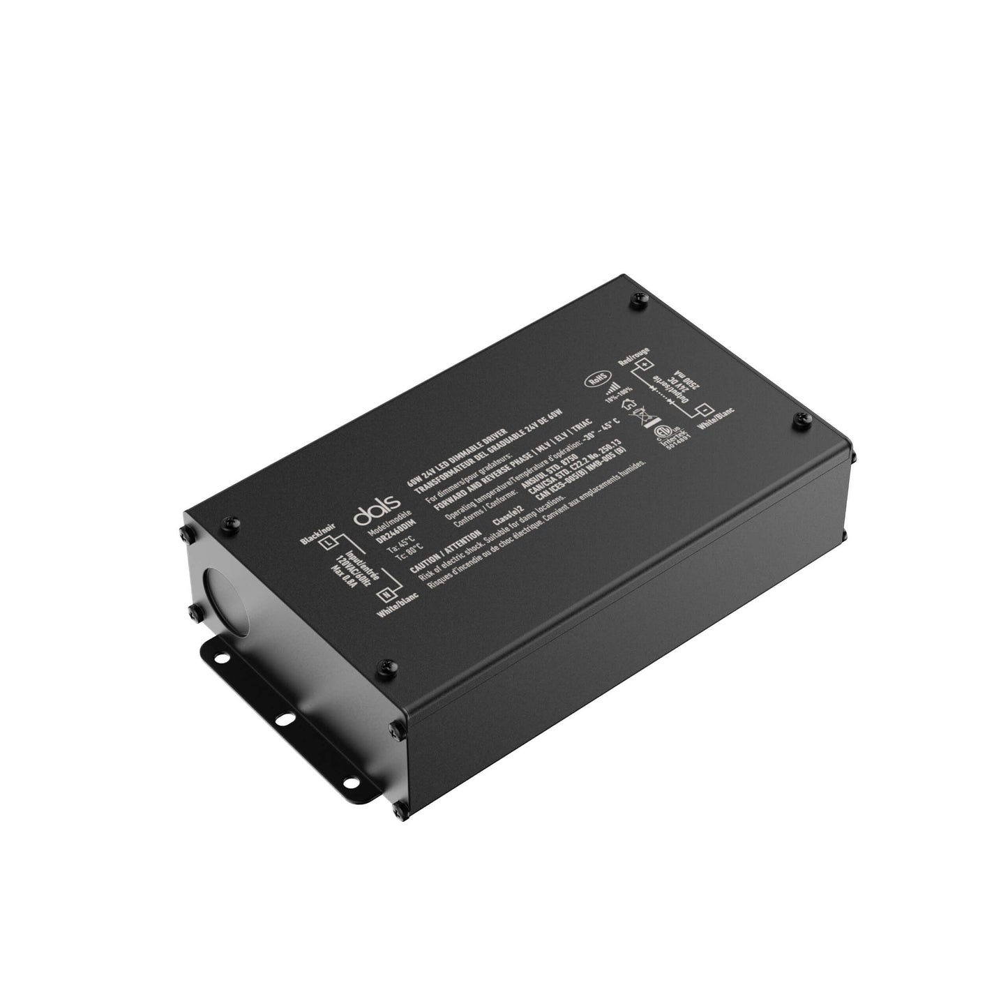 60W 24V Dimmable hardwired driver, two outputs