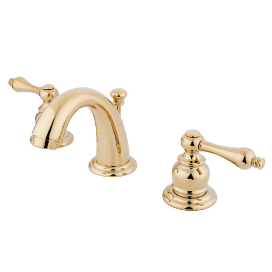 Victorian Widespread Bathroom Faucet in Polished Brass