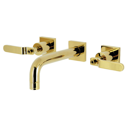 Whitaker Wall-Mount Bathroom Faucet in Polished Brass