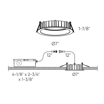 6'' 5CCT 1" deep regressed panel 0-10V dimming (120-277-347V)