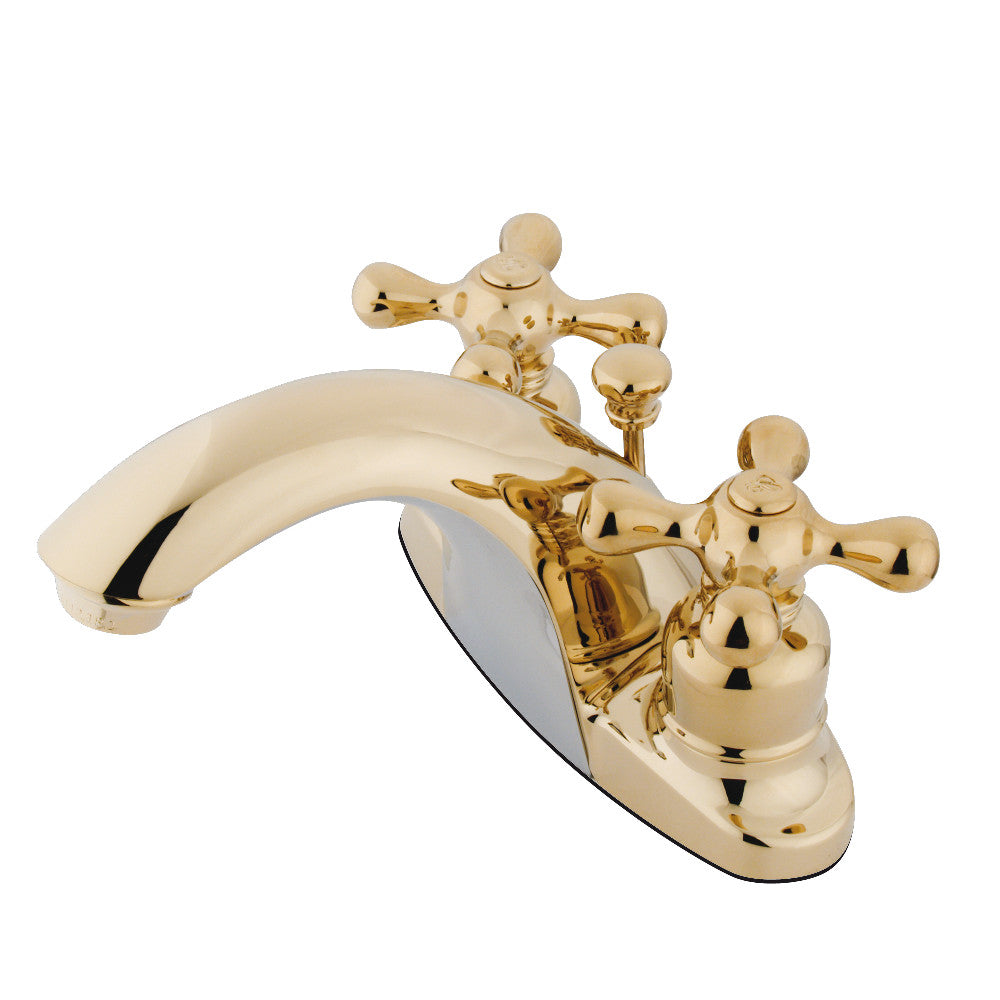 English Country 4 Inch Centerset Bathroom Faucet in Polished Brass