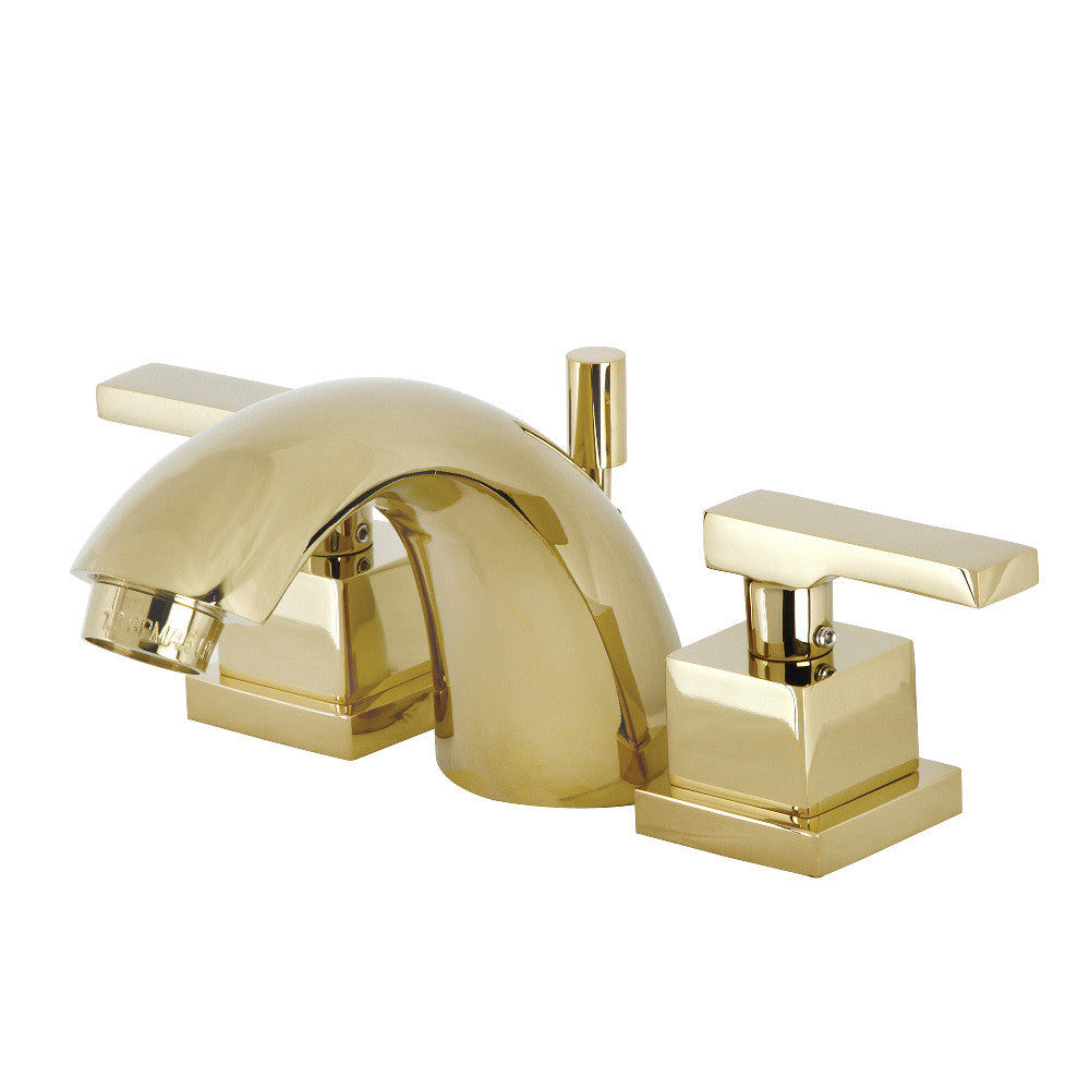 Executive Mini-Widespread Bathroom Faucet in Polished Brass