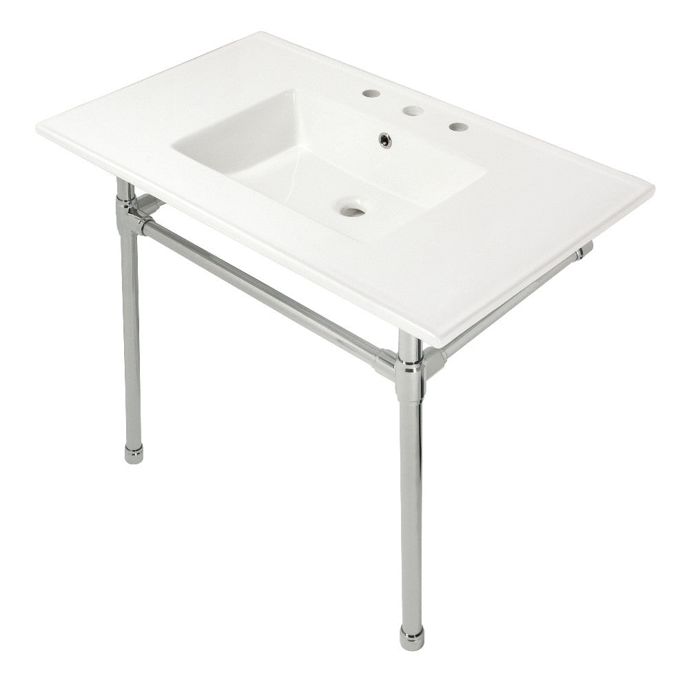 Dreyfuss 37.38 Inch Console Sink in White