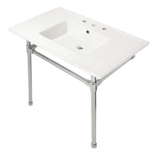 Dreyfuss 37.38 Inch Console Sink in White