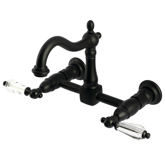 Willshire Wall Mount Kitchen Faucet in Matte Black