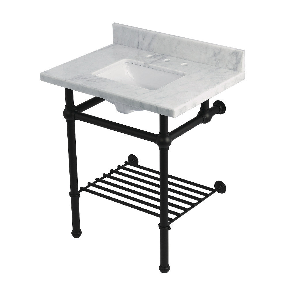 Templeton 30 Inch Console Sink in Carrara Marble