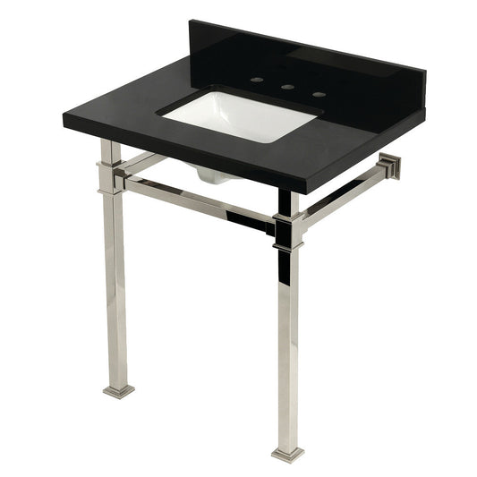 Monarch 30 Inch Console Sink in Polished Nickel