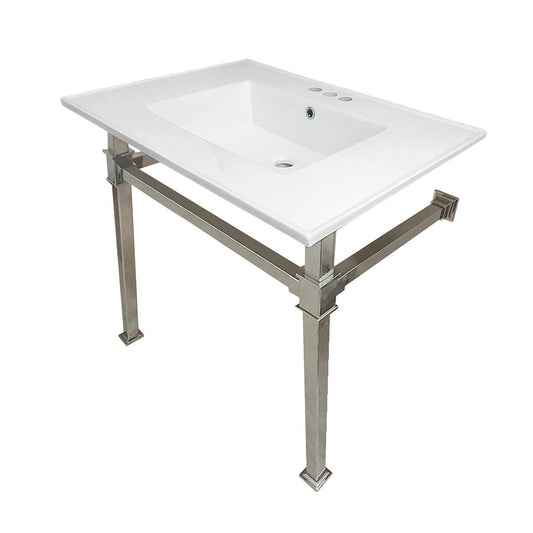 Monarch 31.13 Inch Console Sink in White