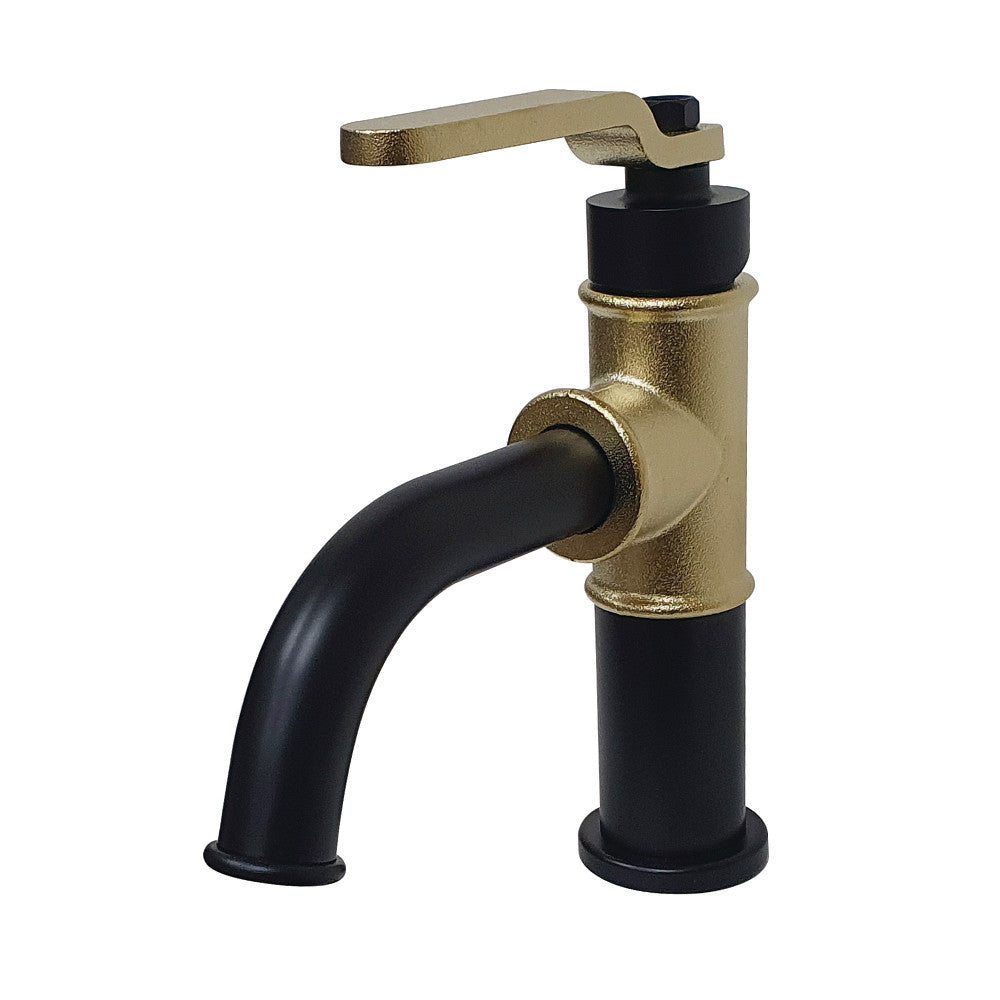 Whitaker Single-Hole Bathroom Faucet in Matte Black/Polished Brass