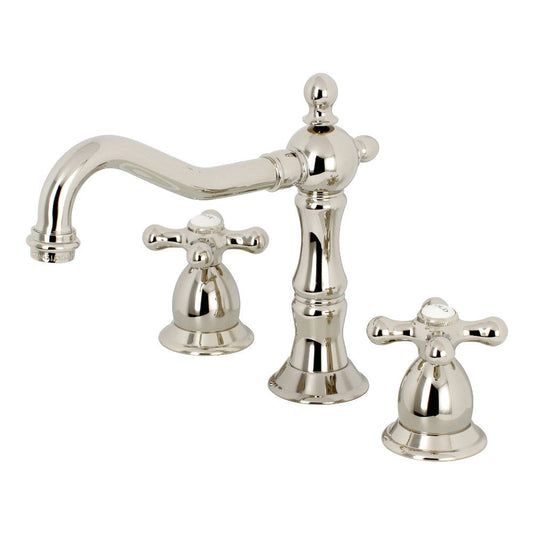 Heritage Widespread Bathroom Faucet in Polished Nickel