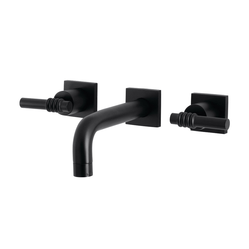 Milano Wall-Mount Bathroom Faucet in Matte Black