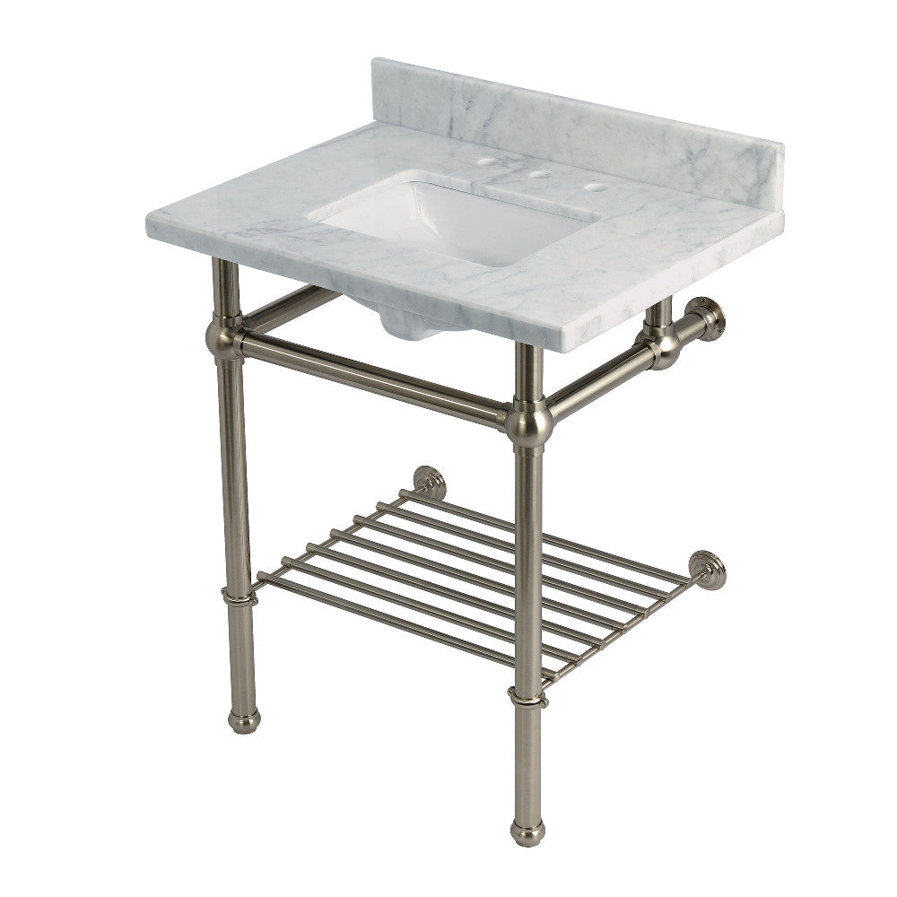 Templeton 30 Inch Console Sink in Carrara Marble
