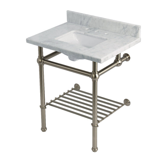 Templeton 30 Inch Console Sink in Carrara Marble