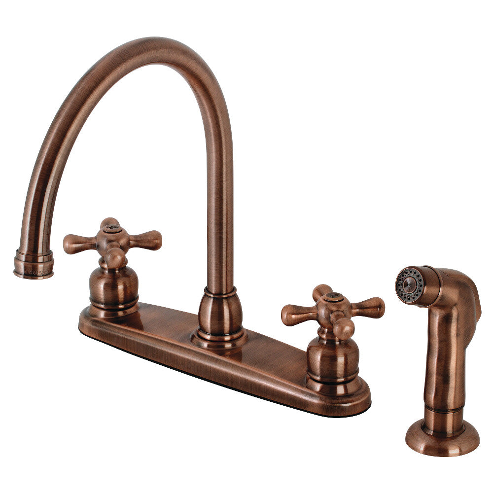Vintage Centerset Kitchen Faucet in Antique Copper