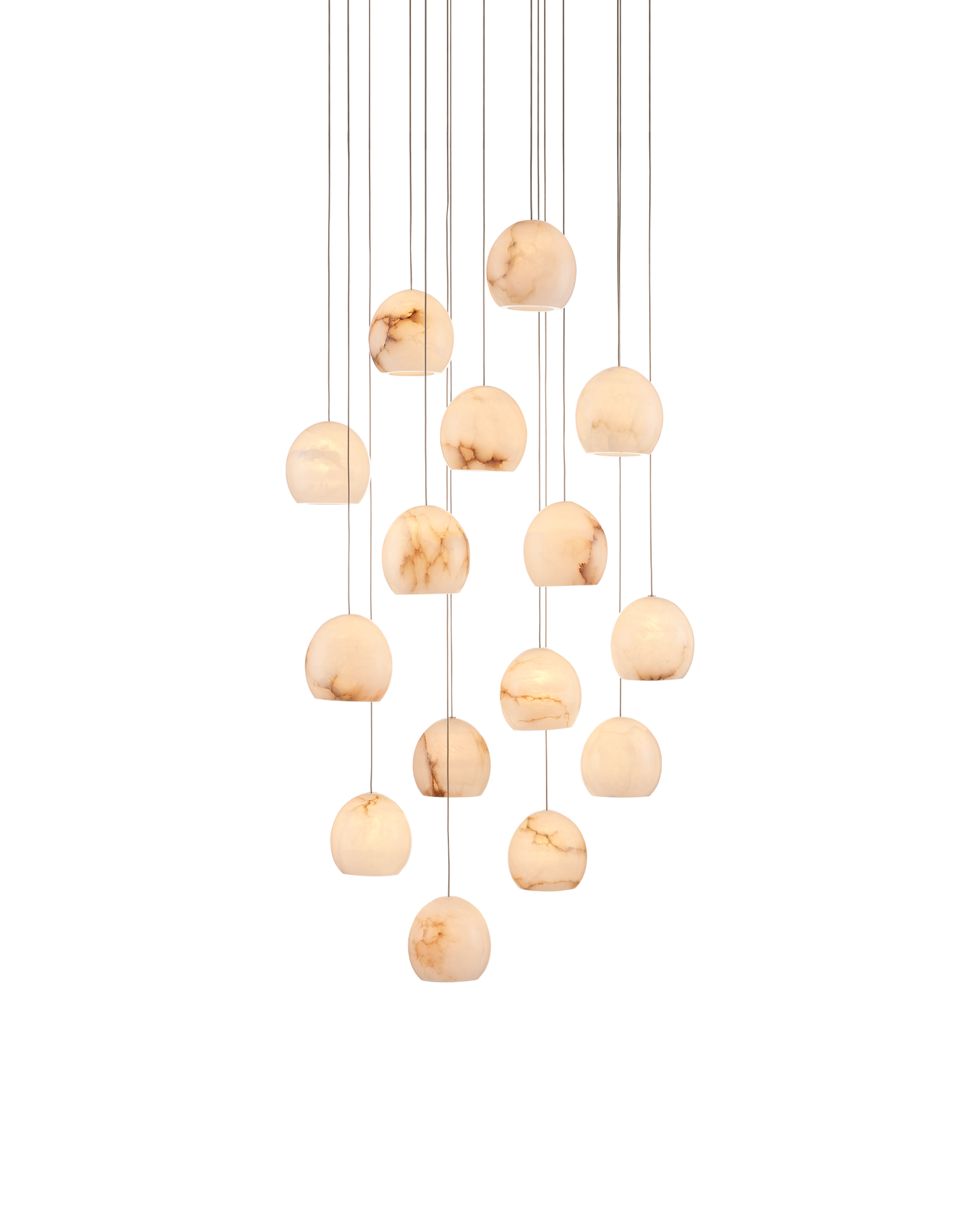 Lazio 15-Light Round Multi-Drop Pendant