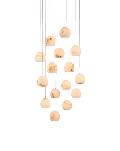 Lazio 15-Light Round Multi-Drop Pendant
