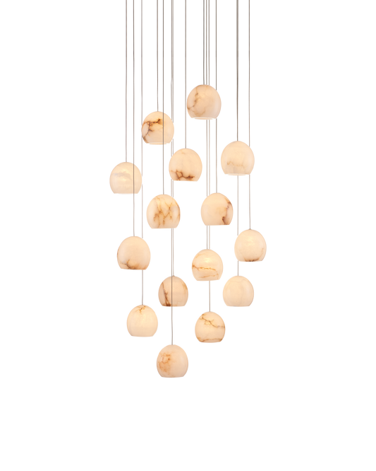 Lazio 15-Light Round Multi-Drop Pendant