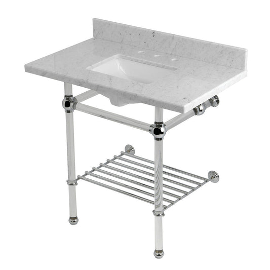 Templeton 36 Inch Console Sink in Carrara Marble