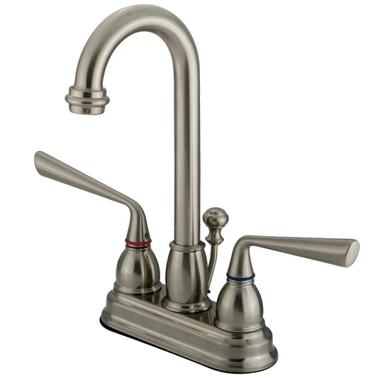 Silver Sage 4 Inch Centerset Bathroom Faucet in Brushed Nickel