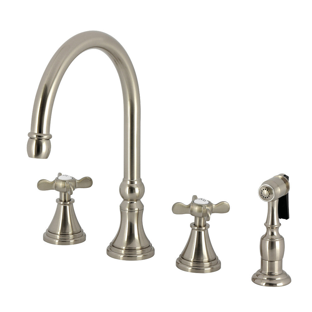 Essex Widespread Kitchen Faucet in Brushed Nickel