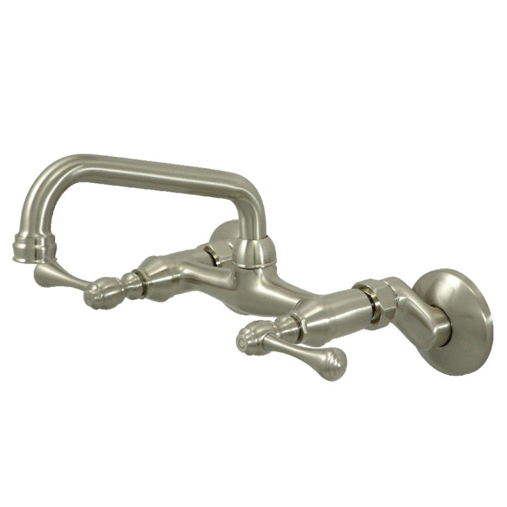 Kingston Wall Mount Kitchen Faucet in Brushed Nickel