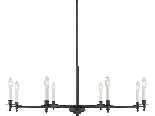 Jasmine 8-Light Chandelier in Matte Black