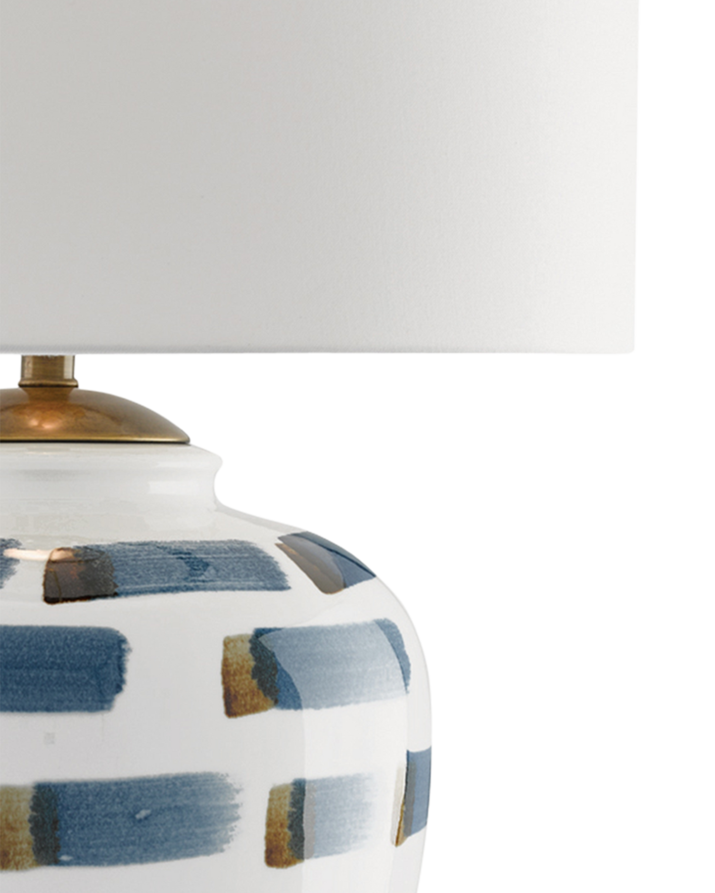 Brushstroke Blue & White Table Lamp