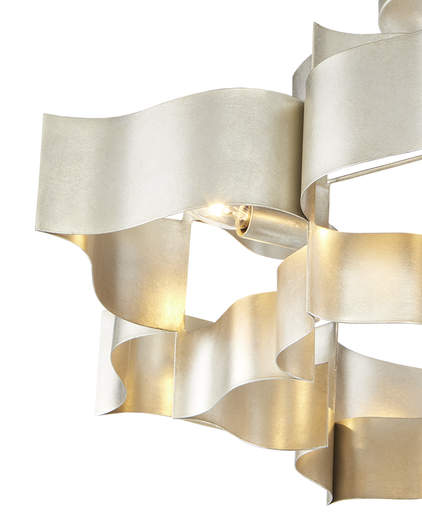 Grand Lotus Large Silver Chandelier