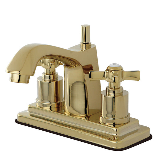 Millennium 4 Inch Centerset Bathroom Faucet in Polished Brass