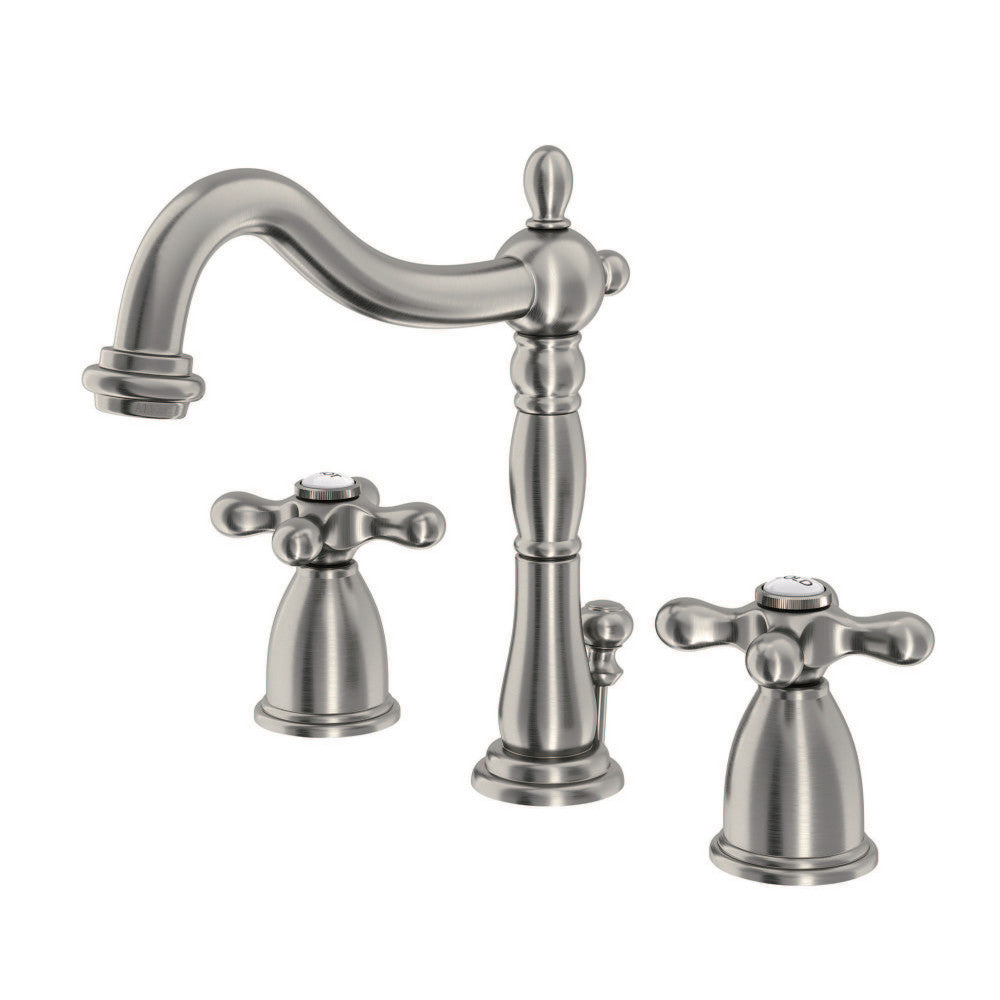 Heritage Widespread Bathroom Faucet in Brushed Nickel