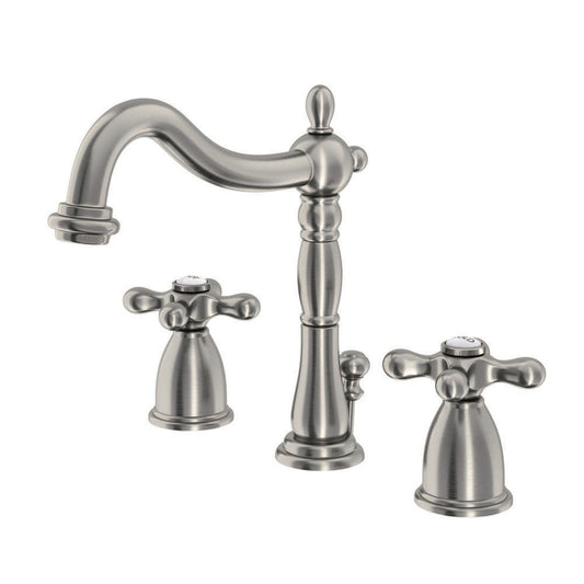 Heritage Widespread Bathroom Faucet in Brushed Nickel