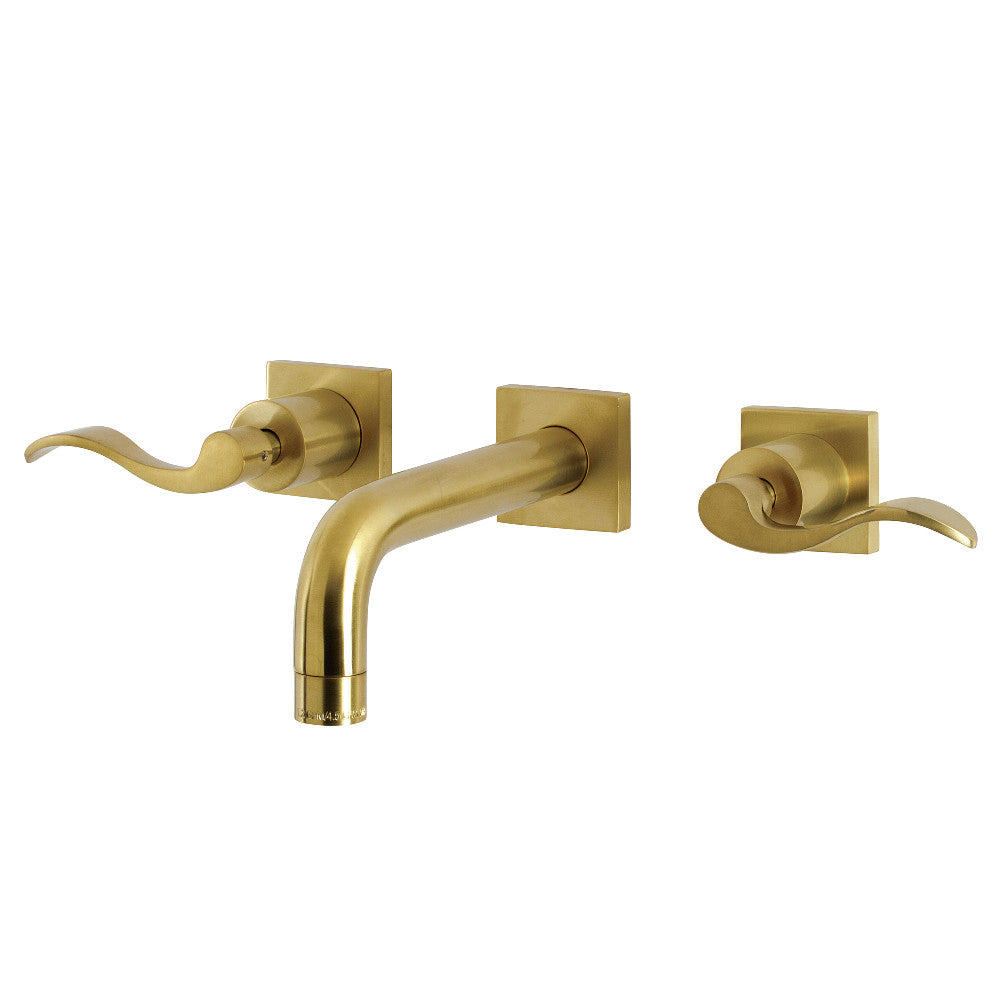 NuWave Wall-Mount Bathroom Faucet in Brushed Brass