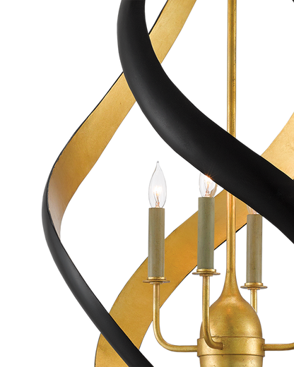 Trephine Black & Gold Chandelier
