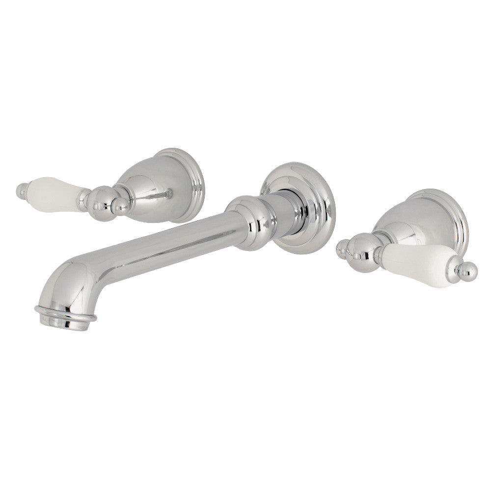 English Country Wall-Mount Bathroom Faucet in Polished Chrome