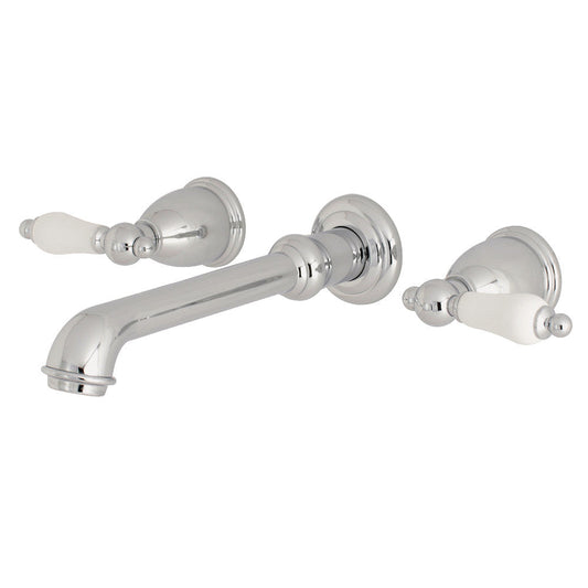 English Country Wall-Mount Bathroom Faucet in Polished Chrome