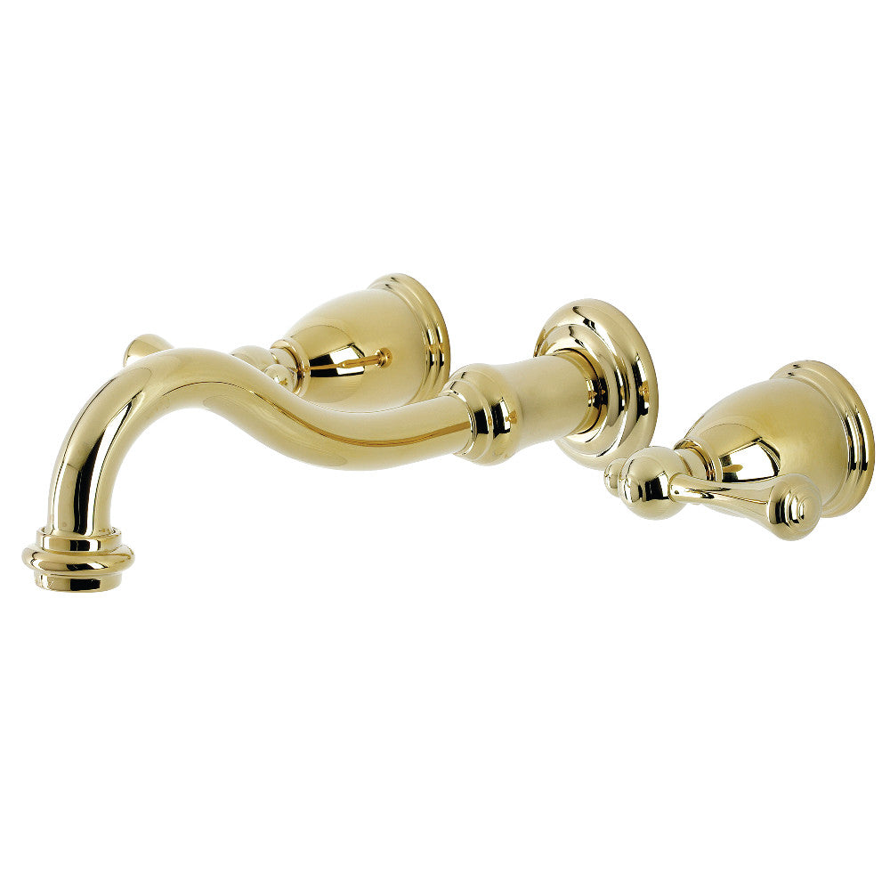 Vintage Wall-Mount Bathroom Faucet in Polished Brass