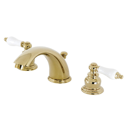 Victorian Widespread Bathroom Faucet in Polished Brass