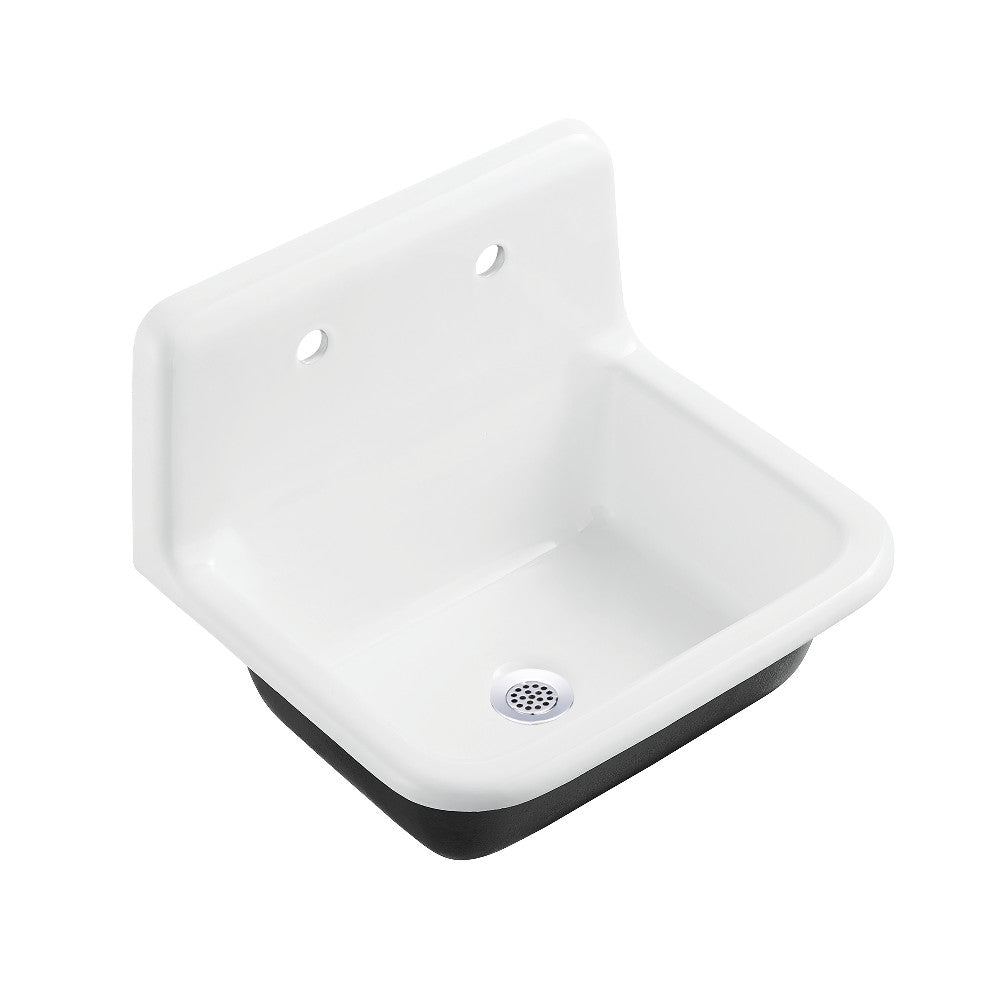 Petra Galley 22.0625 Inch Wall Mount Utility Sink in White