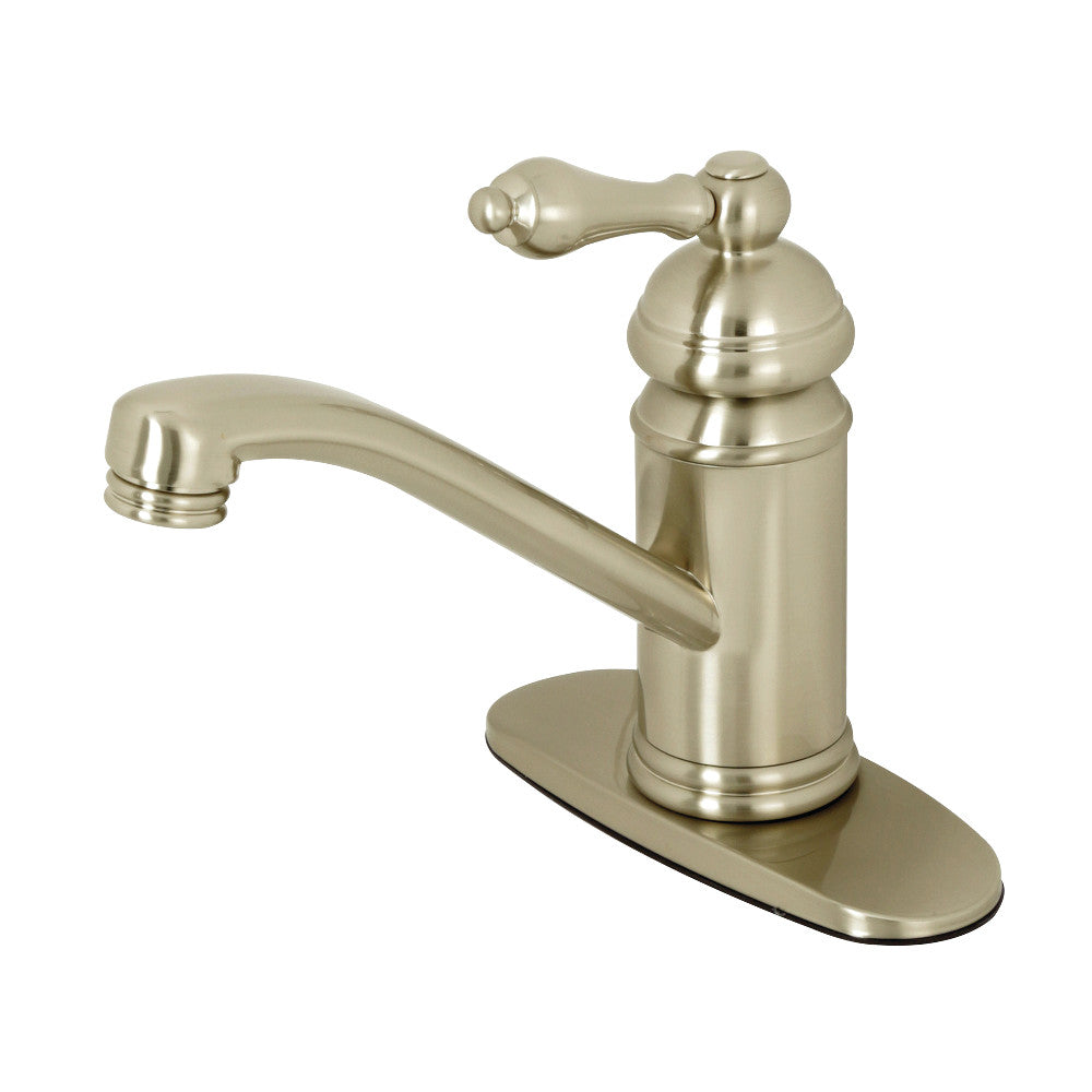 Vintage Single-Hole Bathroom Faucet in Brushed Nickel