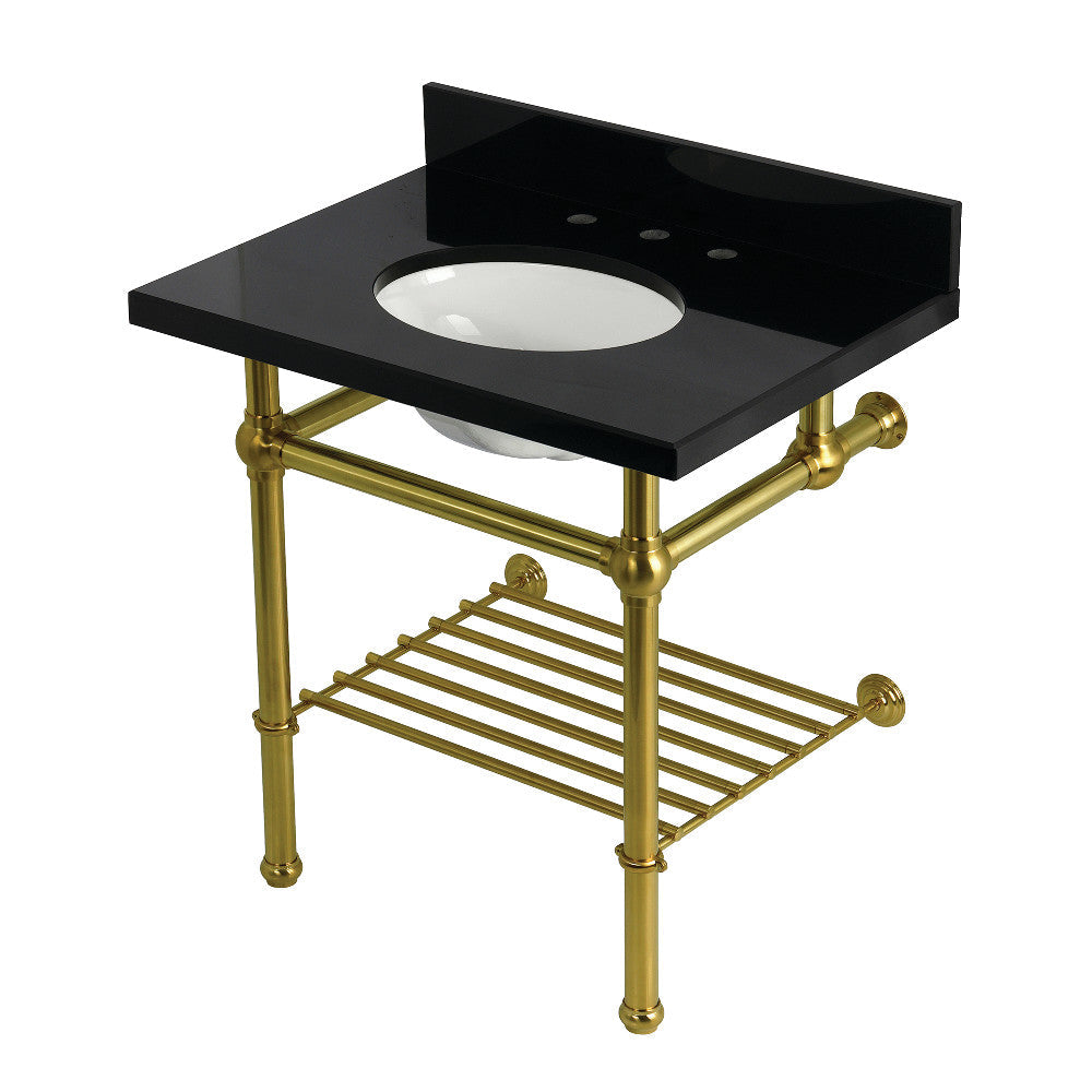 Templeton 30 Inch Console Sink in Brushed Brass