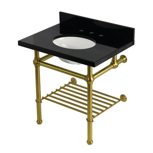 Templeton 30 Inch Console Sink in Brushed Brass