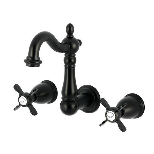 Essex Wall-Mount Bathroom Faucet in Matte Black