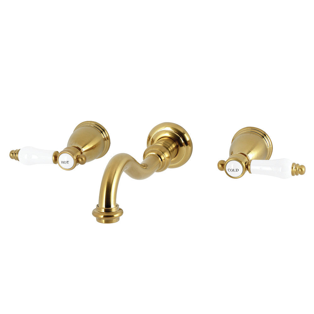 Bel-Air Wall-Mount Bathroom Faucet in Brushed Brass