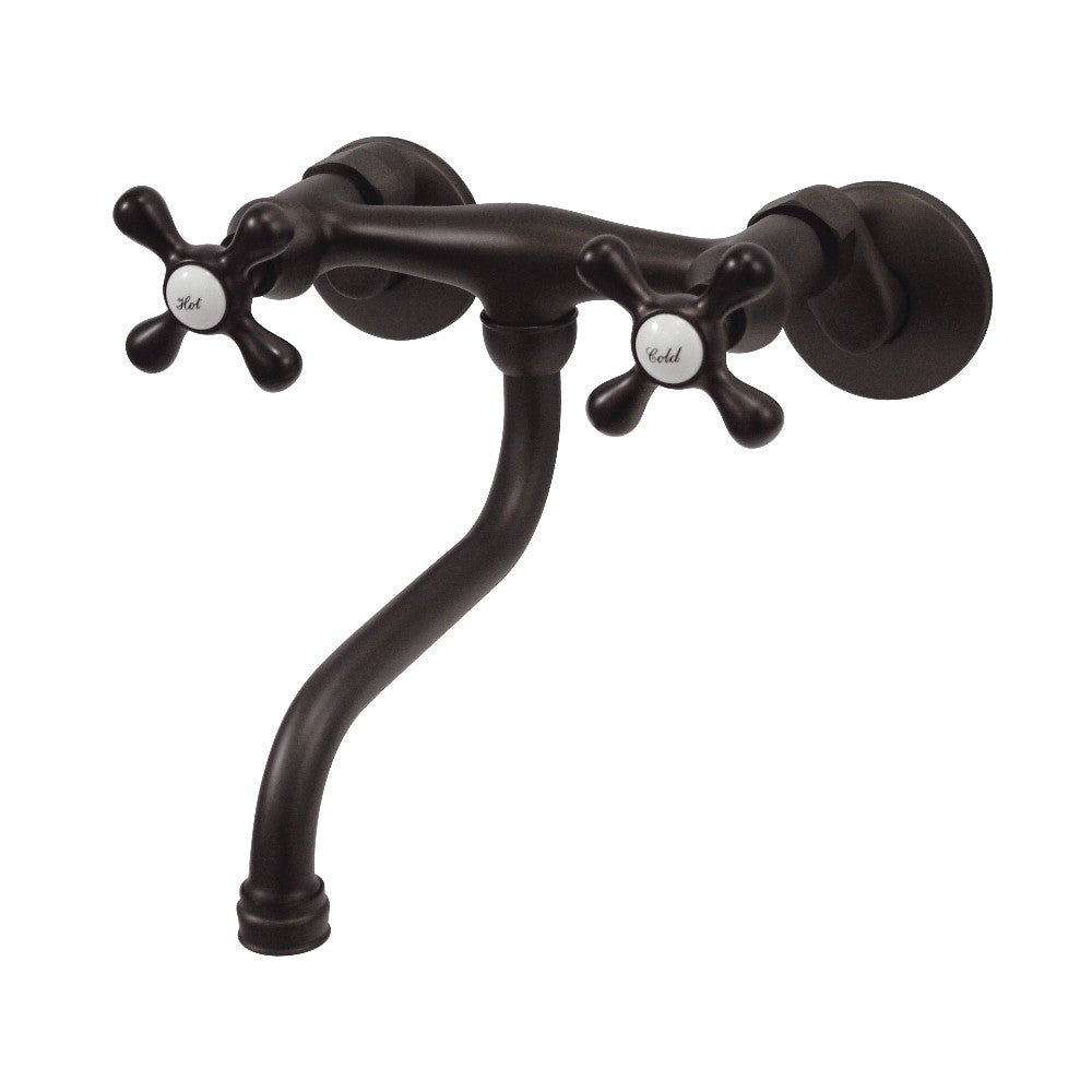 Kingston Wall-Mount Bathroom Faucet in Oil Rubbed Bronze