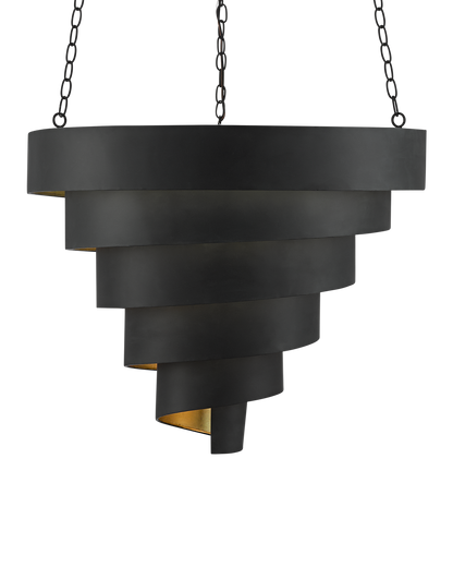 Chiffonade Large Black Pendant