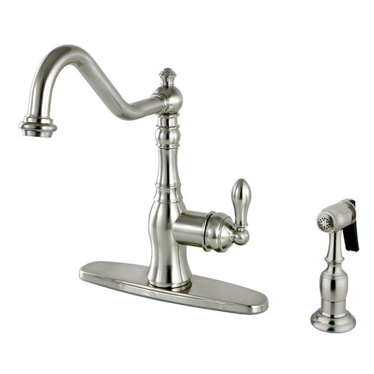 American Classic One Handle Kitchen Faucet in Brushed Nickel