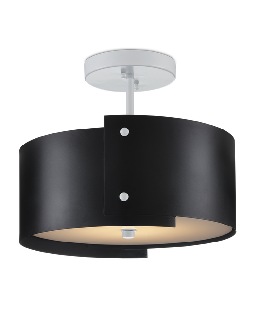 Ritsu Black Semi-Flush Mount