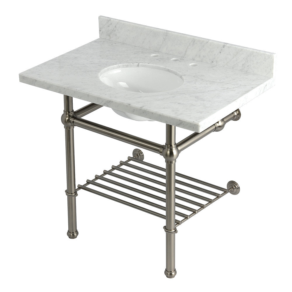 Templeton 36 Inch Console Sink in Carrara Marble