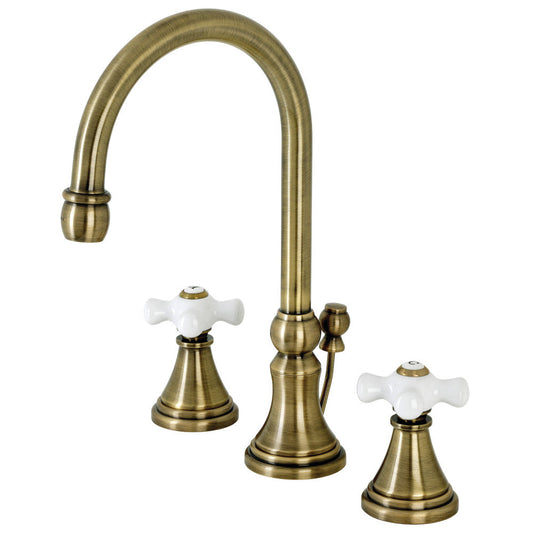 Governor Widespread Bathroom Faucet in Antique Brass