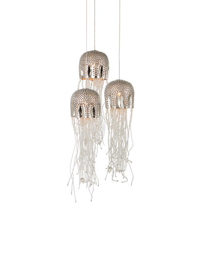 Medusa 3-Light Round Multi-Drop Pendant